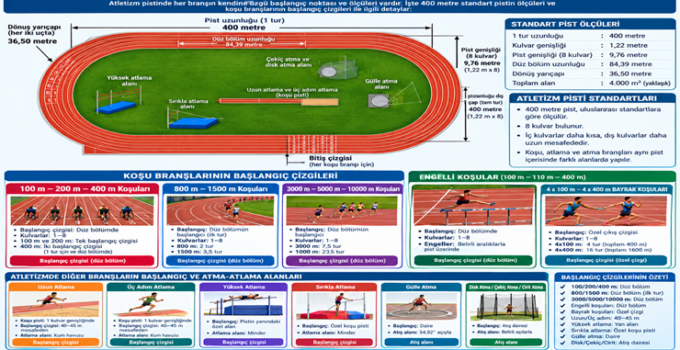 Atletizm pist ve bıranş ölçüleri