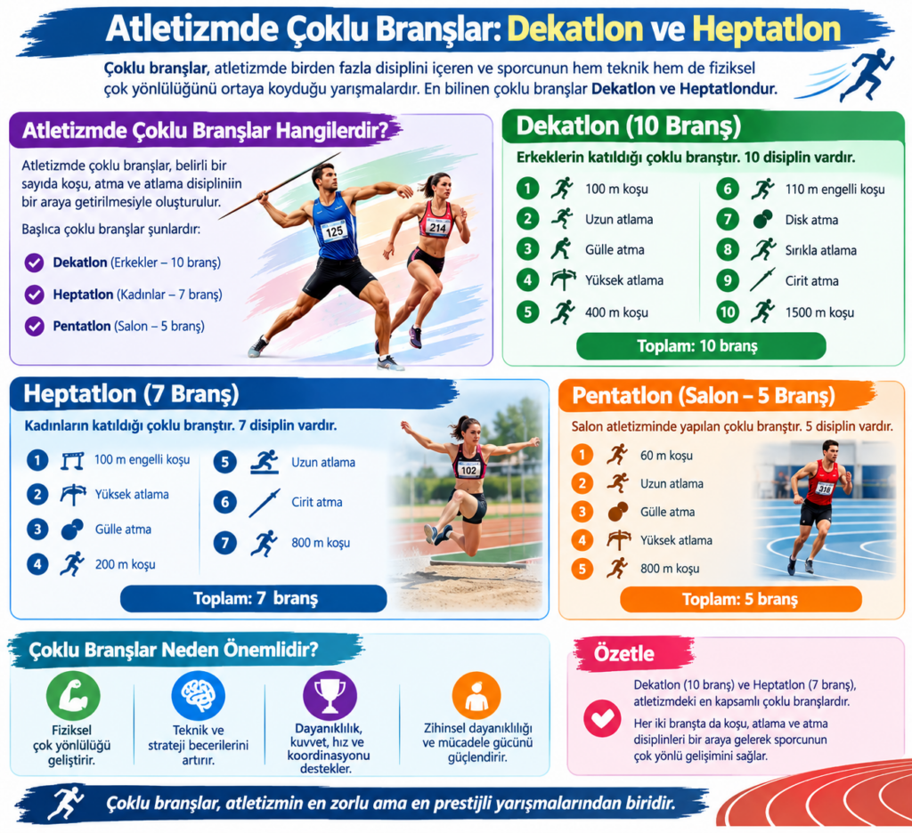 Atletizm, Dekatlon nedir?, Heptatlon Nedir? Atletizmde dekatlon ve heptatlon nedir