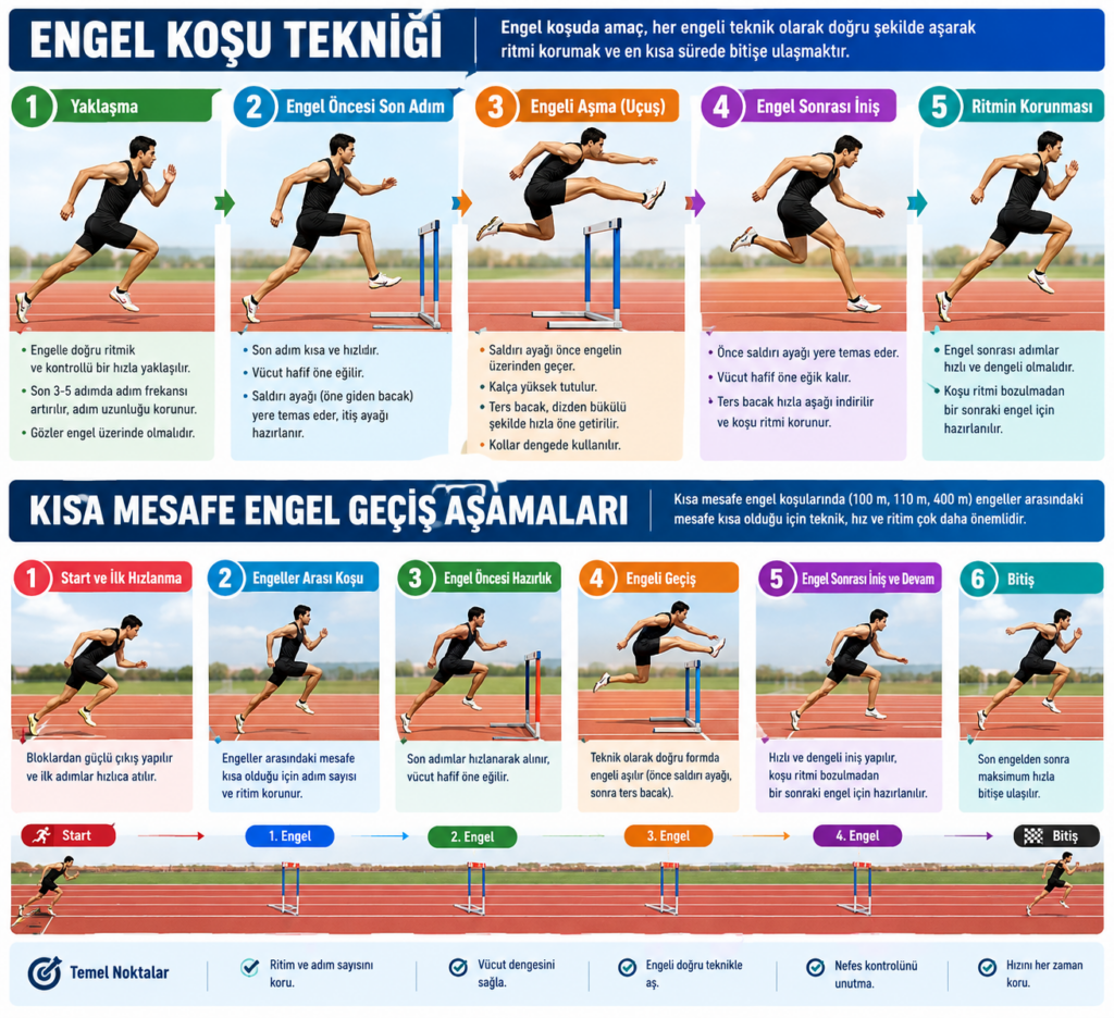 Atletizmde engelli koşular hangilerdiri. Engel geçme tekniği