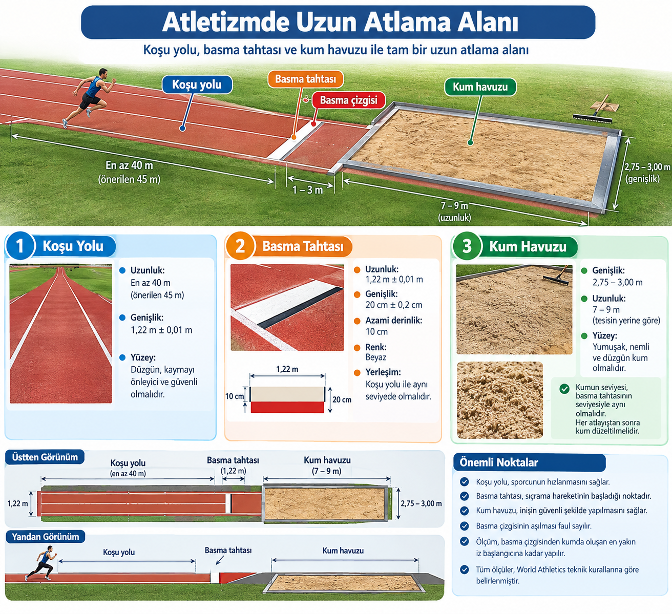 Uzun Atlama Pist Ölçüleri