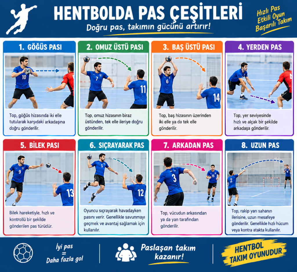 Hentbolda Pas Çeşitleri Nelerdir?