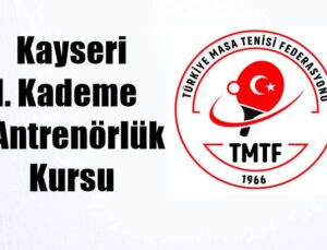 Masa Tenisi 1. Kademe Antrenör Yetiştirme Kursu
