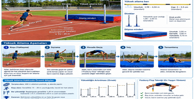 Atletizmde Yüksek Atlama Nedir? Yüksek Atlama teknikleri, Aşamaları ve Kuralları Nelerdir?